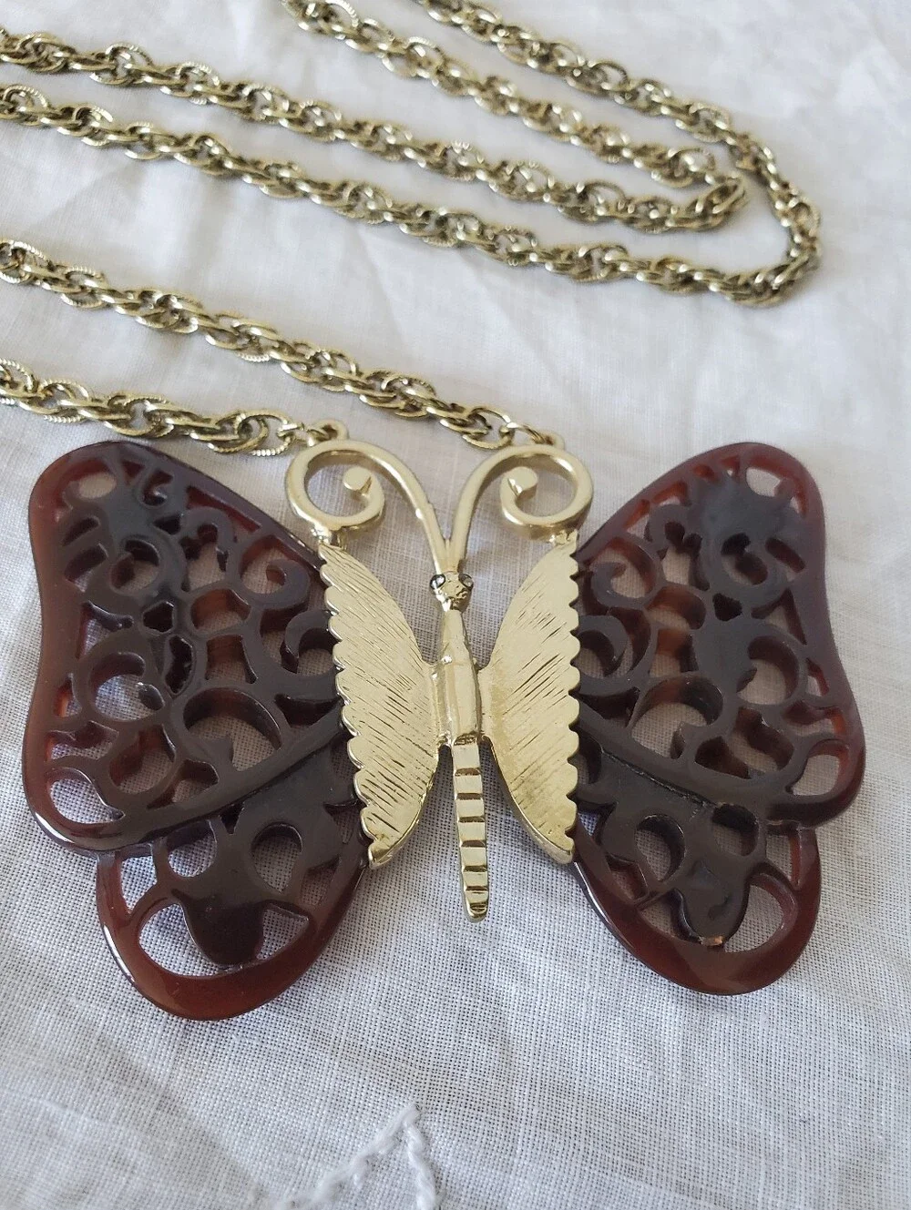 Anthropologie Butterfly Necklace